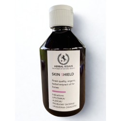 Skin Shield olej ziołowy do wcierania na skórę dla koni chorych na Lipcówkę.